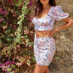 2 PC. For Love Of Lemons RED HOT Juliette skirt set, NEW! Rare set 2 find! XS-S!